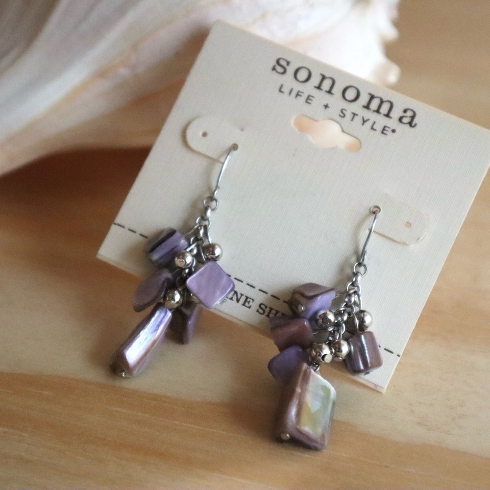 Sonoma Dangling‎ Lilac Earrings NWTO